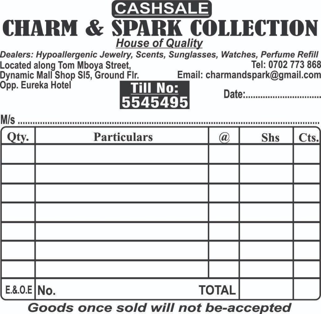 Receipt books